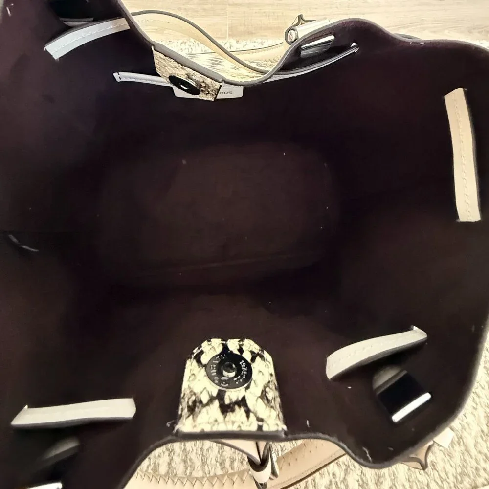 Michael Kors Blakely Snake-Embossed Leather Bucket Bag - Picture 5 of 6